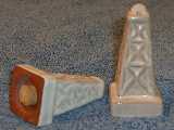 Oil Derrick shakers glazed white sand